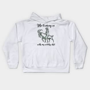 Wicca Pagan Witch Wiccan Goat Witchcraft Goth Witchy Gothic Kids Hoodie